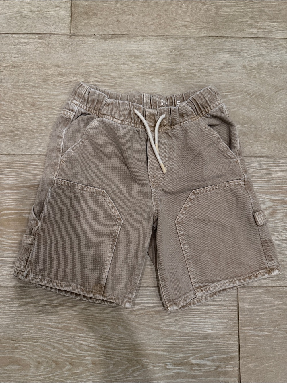 GAP Kid's Casual Drawstring Cargo Shorts in Taupe
